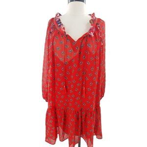Gorgeous floral print peasant dress medium